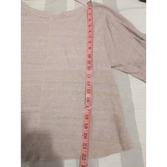 We The Free Lavander Sacramento Waffle Knit Thermal Oversized Crop Tee Size M - Picture 6 of 7